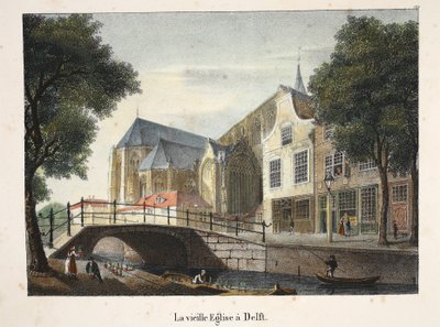 Die alte Kirche in Delft, ca. 1895 von Belgian School
