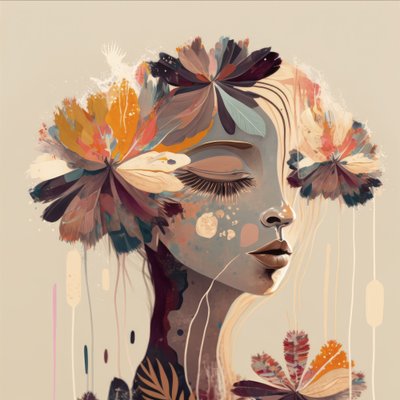 Träumerisches Blumenporträt von Bella Eve