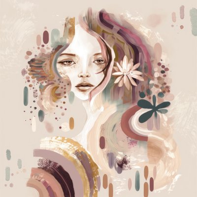 Träumerische Blumenfrau von Bella Eve