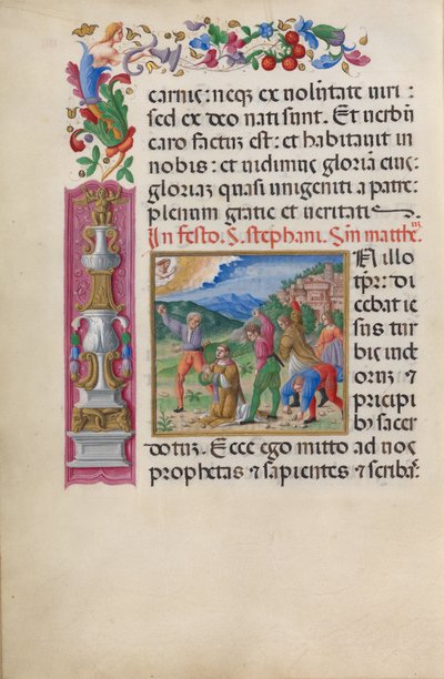 Martyrium des Heiligen Stephanus. Aus dem 