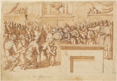 Die Verehrung des wundersam erhaltenen Körpers von St. Atto von Benedetto Veli