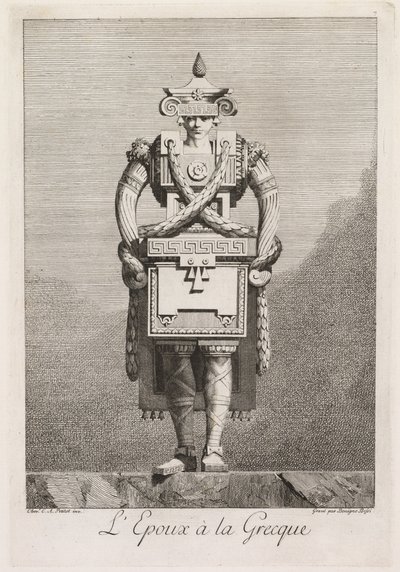 Maskerade à la Grecque: Der griechische Ehemann, Platte 7, 1771 von Benigno Bossi