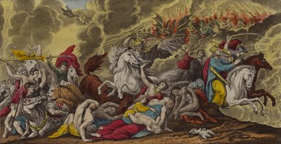 Der Tod auf dem fahlen Pferd (Farblitho) von Benjamin (after) West