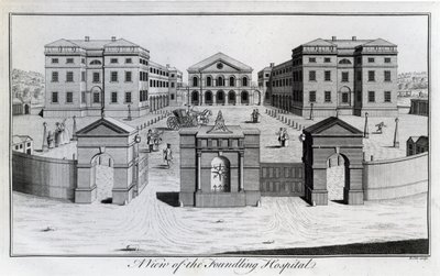 Ansicht des Findelhauses, 1756 von Benjamin Cole