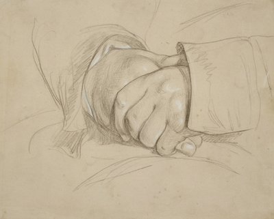 Verschränkte Hände, angeblich die des Dichters William Wordsworth von Benjamin Haydon