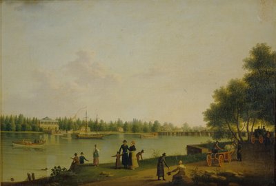 Ansicht der Datscha von Prinz Stroganov bei Sankt Petersburg, 1804 von Benjamin Paterssen