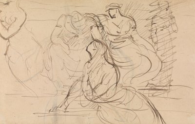 Figurenstudie von Frauen in verschiedenen Sitz- und Stehposen von Benjamin Robert Haydon