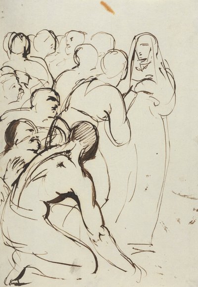 Studie einer Gruppe von Figuren, kniend und stehend von Benjamin Robert Haydon