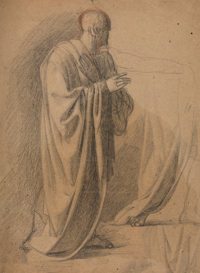 Studie eines Mannes in einem langen Gewand von Benjamin Robert Haydon