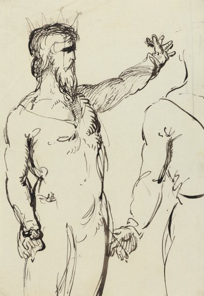 Studie eines Mannes mit ausgestrecktem Arm von Benjamin Robert Haydon