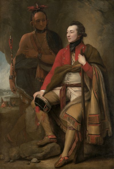 Colonel Guy Johnson und Karonghyontye (Captain David Hill) von Benjamin West
