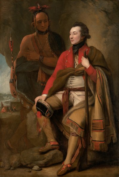 Oberst Guy Johnson und Karonghyontye Captain David Hill, 1776 von Benjamin West