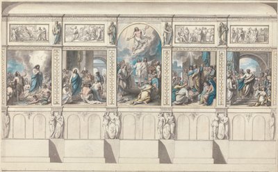 Entwurf für eine Wand der Kapelle der Offenbarten Religion von Benjamin West