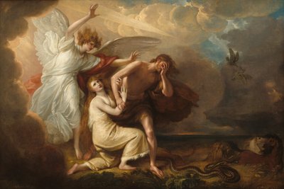 Die Vertreibung von Adam und Eva aus dem Paradies von Benjamin West