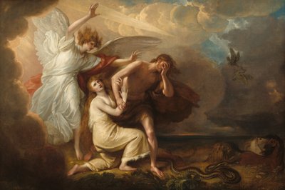 Die Vertreibung von Adam und Eva aus dem Paradies, 1791 von Benjamin West