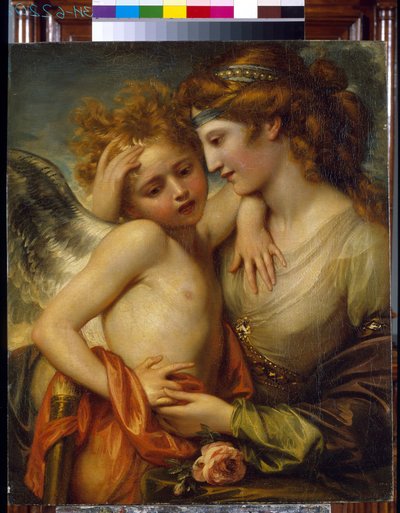 Venus tröstet Amor, der von einer Biene gestochen wurde. von Benjamin West