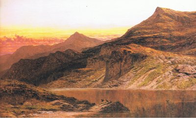 Ein walisischer Sonnenuntergang, aus unbekannter Zeitschrift oder Buch von Benjamin Williams Leader
