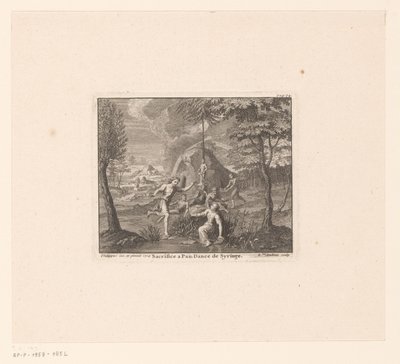 Opfer an Pan und die Verwandlung von Syrinx von Benoît Audran (I)