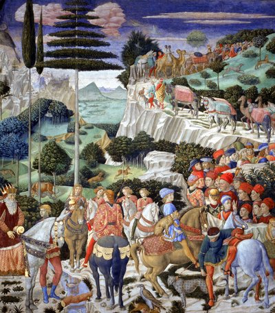 Prozession des ältesten Königs, 1459-60 von Benozzo di Lese di Sandro Gozzoli