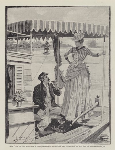 Die seltsamen Abenteuer eines Hausboots, von William Black von Bernard Partridge
