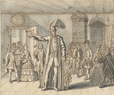 Der Riese Cajanus in Haarlem von Bernard Picart