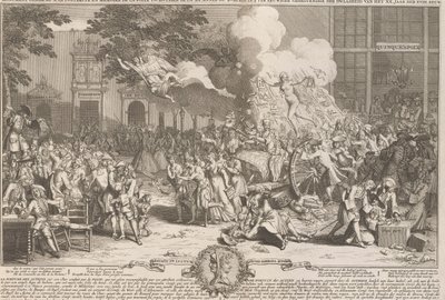 Monument ter herinnering aan de dwaasheid van het jaar 1720 von Bernard Picart