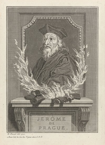 Porträt von Jerome von Prag, 1712 von Bernard Picart