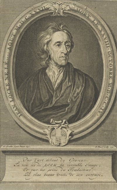 Porträt des Arztes und Philosophen John Locke 1632-1704, 1721 von Bernard Picart