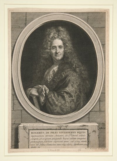 Ohne Titel (Porträt von Roger de Piles) von Bernard Picart