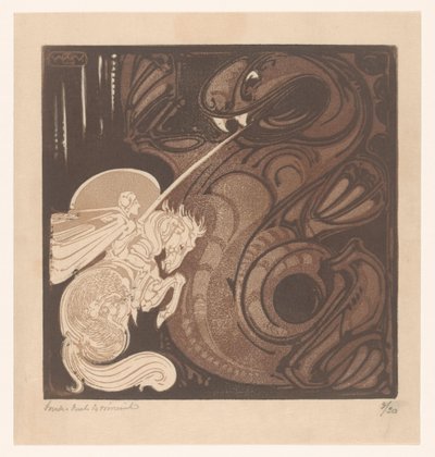 St. Georg von Bernard Willem Wierink (signed by artist)