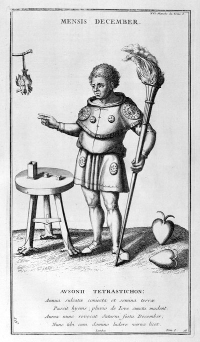 Eine Darstellung des Dezembers, 1757 von Bernard de Montfaucon