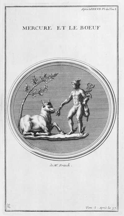 Merkur und der Ochse, 1757 von Bernard de Montfaucon