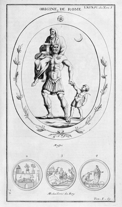 Der Ursprung Roms, 1757 von Bernard de Montfaucon