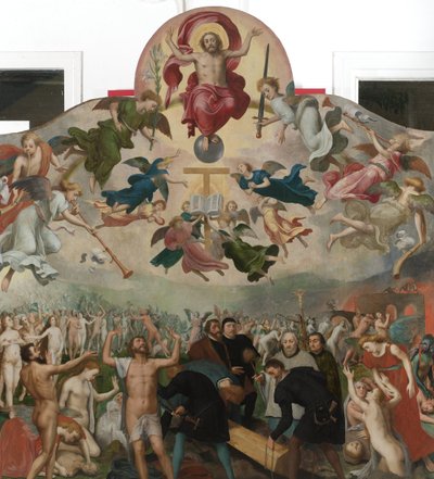 Das Jüngste Gericht und das Begräbnis der Toten von Bernard van Orley (circle of)