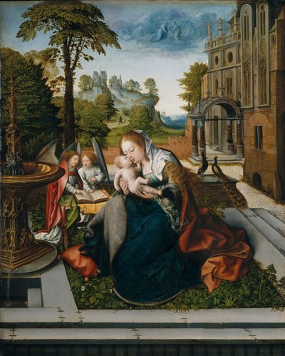 Jungfrau und Kind mit Engeln, ca. 1518 von Bernard van Orley