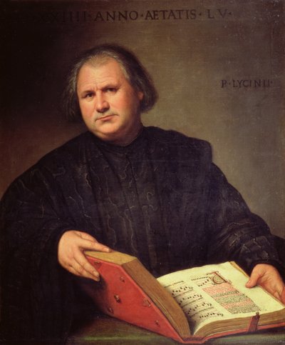 Porträt eines Mannes mit einem Messbuch von Bernardino Licinio