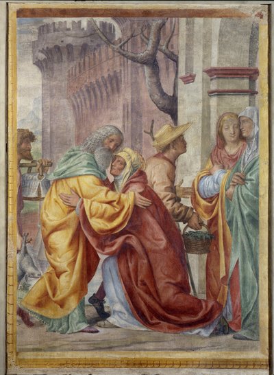 Begegnung von St. Anna und St. Joachim an der goldenen Tür von Bernardino Luini