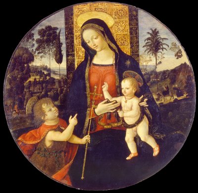 Jungfrau und Kind mit Johannes dem Täufer als Junge von Bernardino Pinturicchio