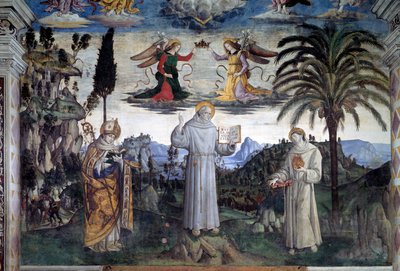 Glorie des Bernardino von Siena (Detail) von Bernardino di Betto Pinturicchio