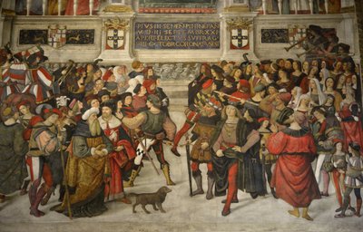 Italien Toskana Siena, Kathedrale Der Dom: Die Krönung von Pius II (1405-1464) von Bernardino di Betto Pinturicchio