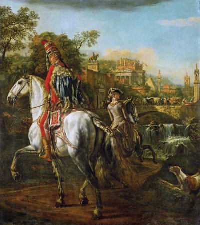 Reiterporträt eines Husarenoffiziers von Bernardo Bellotto