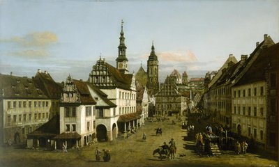 Städtebild (Marktplatz in Pirna) von Bernardo Bellotto