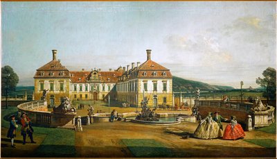 Schloss Schlosshof, Österreich, vom Garten aus gesehen, erbaut von Prinz Eugen von Savoyen von Bernardo Bellotto