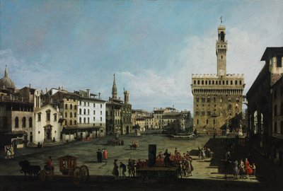 Die Piazza della Signoria in Florenz von Bernardo Bellotto