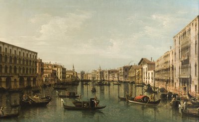 Blick auf den Canal Grande mit den Palazzi Foscari und Moro Lin von Bernardo Bellotto