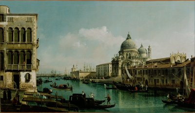 Blick auf den Canal Grande: Santa Maria della Salute und die Dogana vom Campo Santa Maria Zobenigo von Bernardo Bellotto