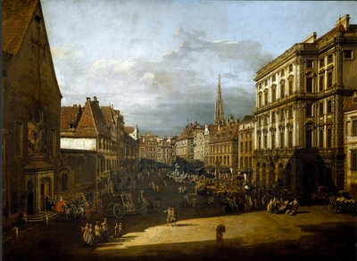 Ansicht des Mehlmarktes in Wien von Bernardo Bellotto