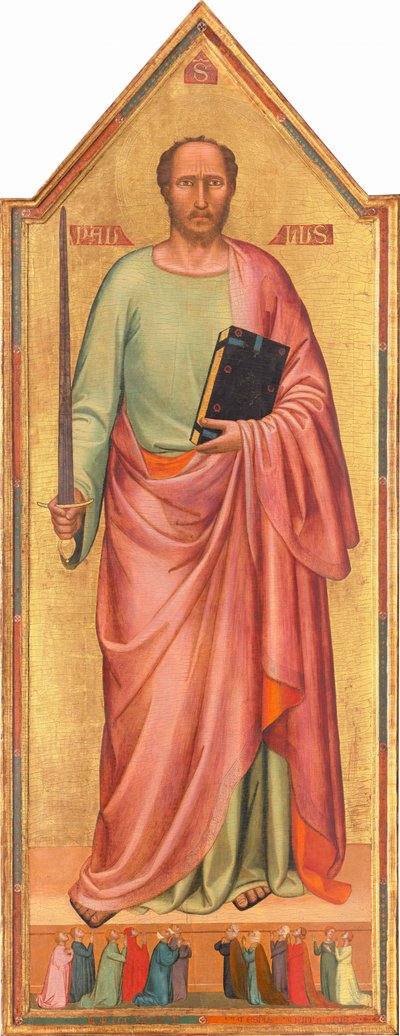 Sankt Paul und eine Gruppe von Gläubigen von Bernardo Daddi