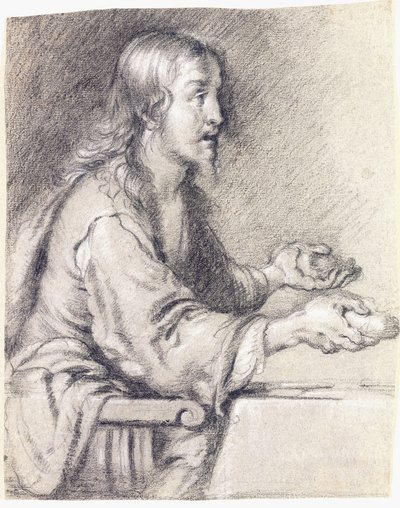 Christus in Emmaus präsentiert das Brot von Bernardo Strozzi