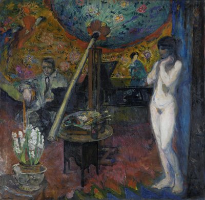 Selbstporträt im Studio von Bernhard Dorotheus Folkestad